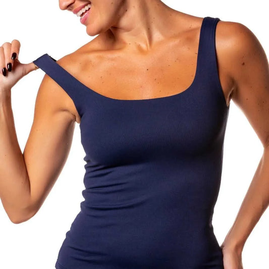 Seamless Tank - Navy | Glossy