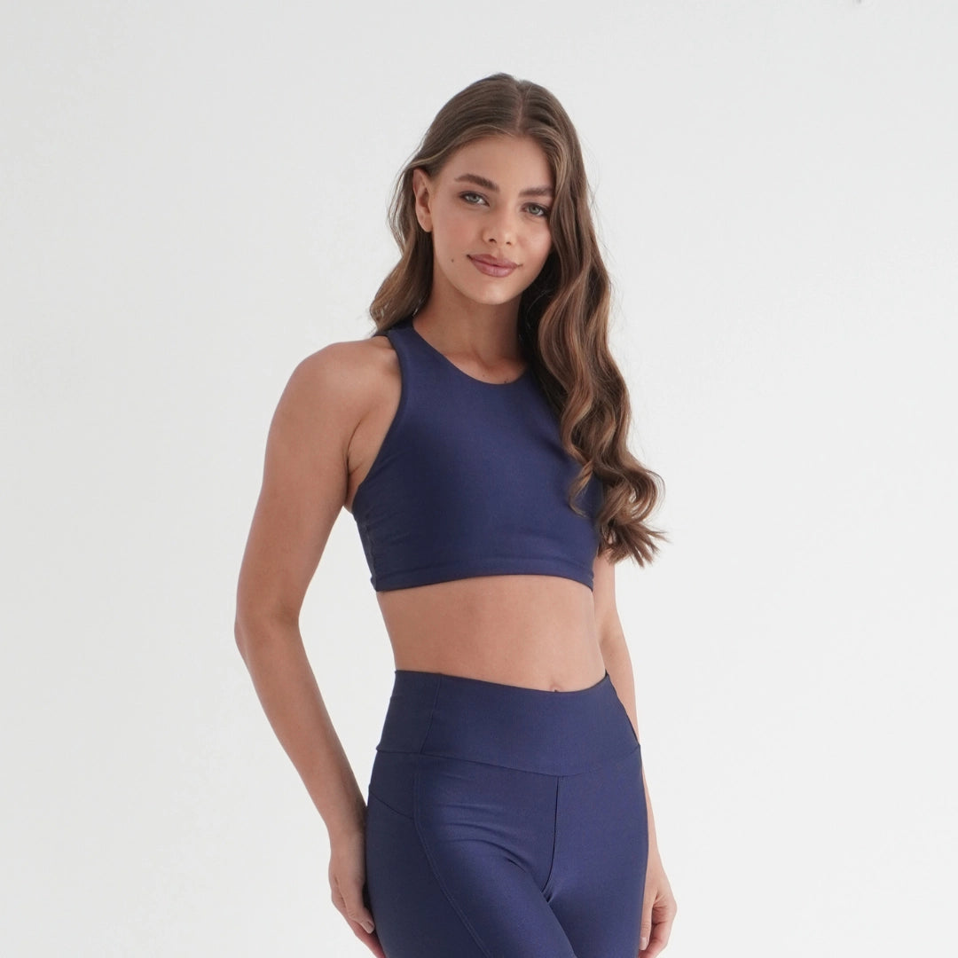 2-Piece Sculpt Set: Legging & Bra | Glossy