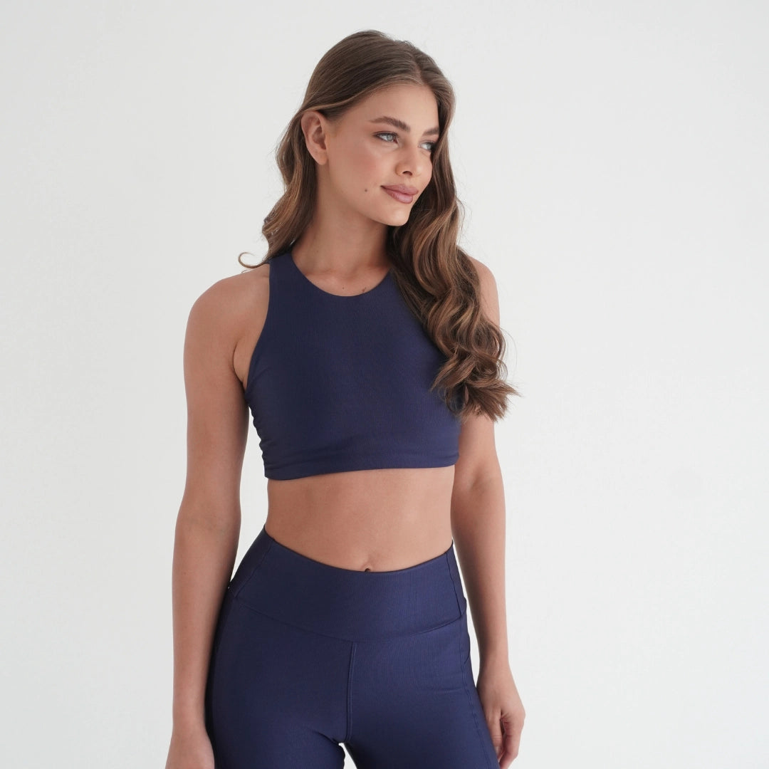 2-Piece Sculpt Set: Legging & Bra | Glossy