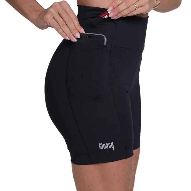 Running Pulse Short in Black | Glossy