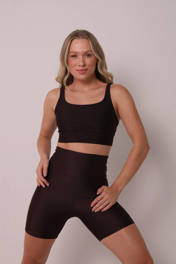 Satin Touch Sculpt Short - Café | Glossy