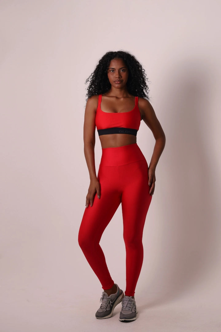 Soft Sculpt Legging - Tomato | Glossy