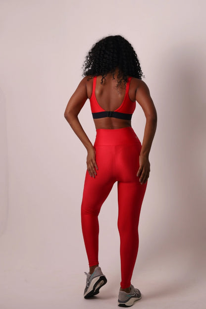 Soft Sculpt Legging - Tomato | Glossy