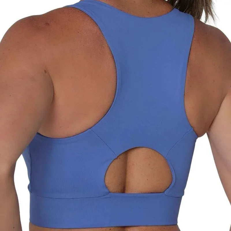 Running Pulse Top in Blue Jeans | Glossy