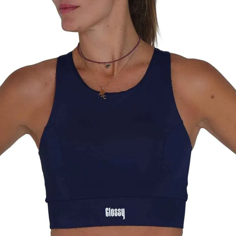 Running Pulse Top in Navy | Glossy