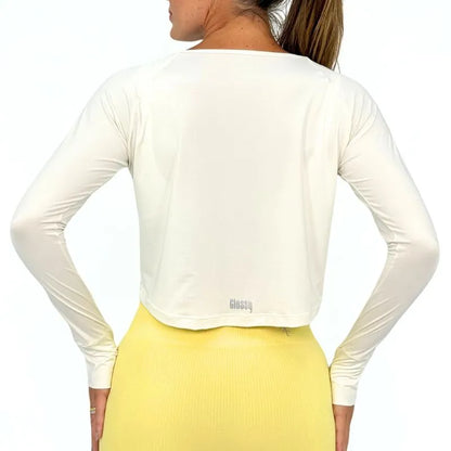 Glossy™ 2-in-1 Wrap Crop in White