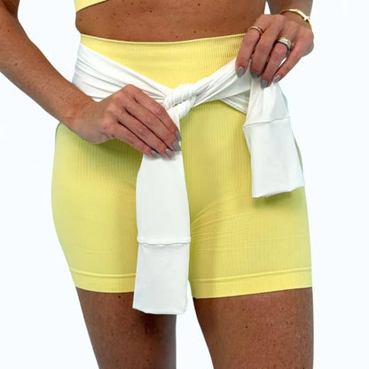 Glossy™ 2-in-1 Wrap Crop in White