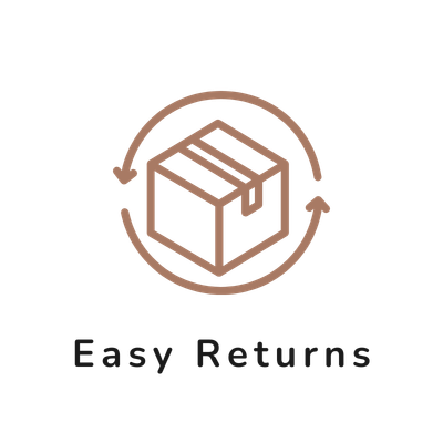 Easy returns icon with hassle-free return policy for women's workout clothes