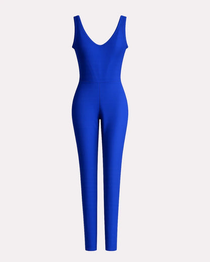Haven Onepiece Royal front view — seamless full length women's onepiece