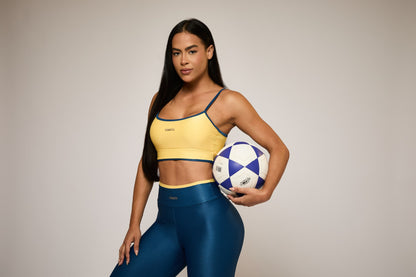 Via Mafia Joy Set — White & Black two-tone bra & leggings