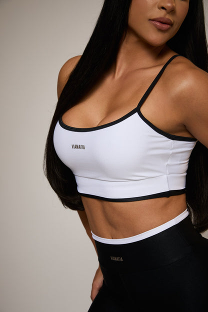 Via Mafia Joy Set — White & Black two-tone bra & leggings
