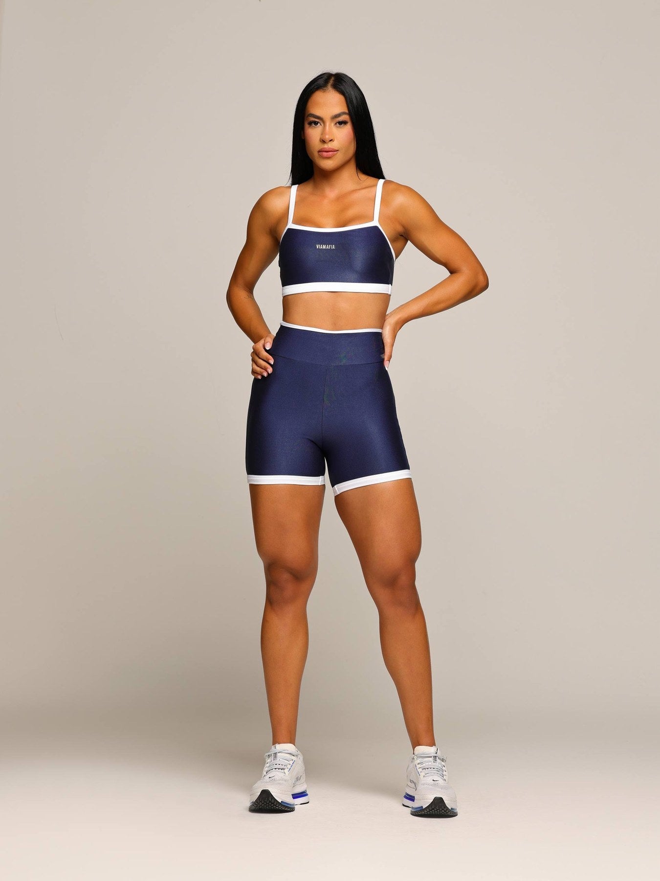 Via Mafia — Moon Set in Navy & White