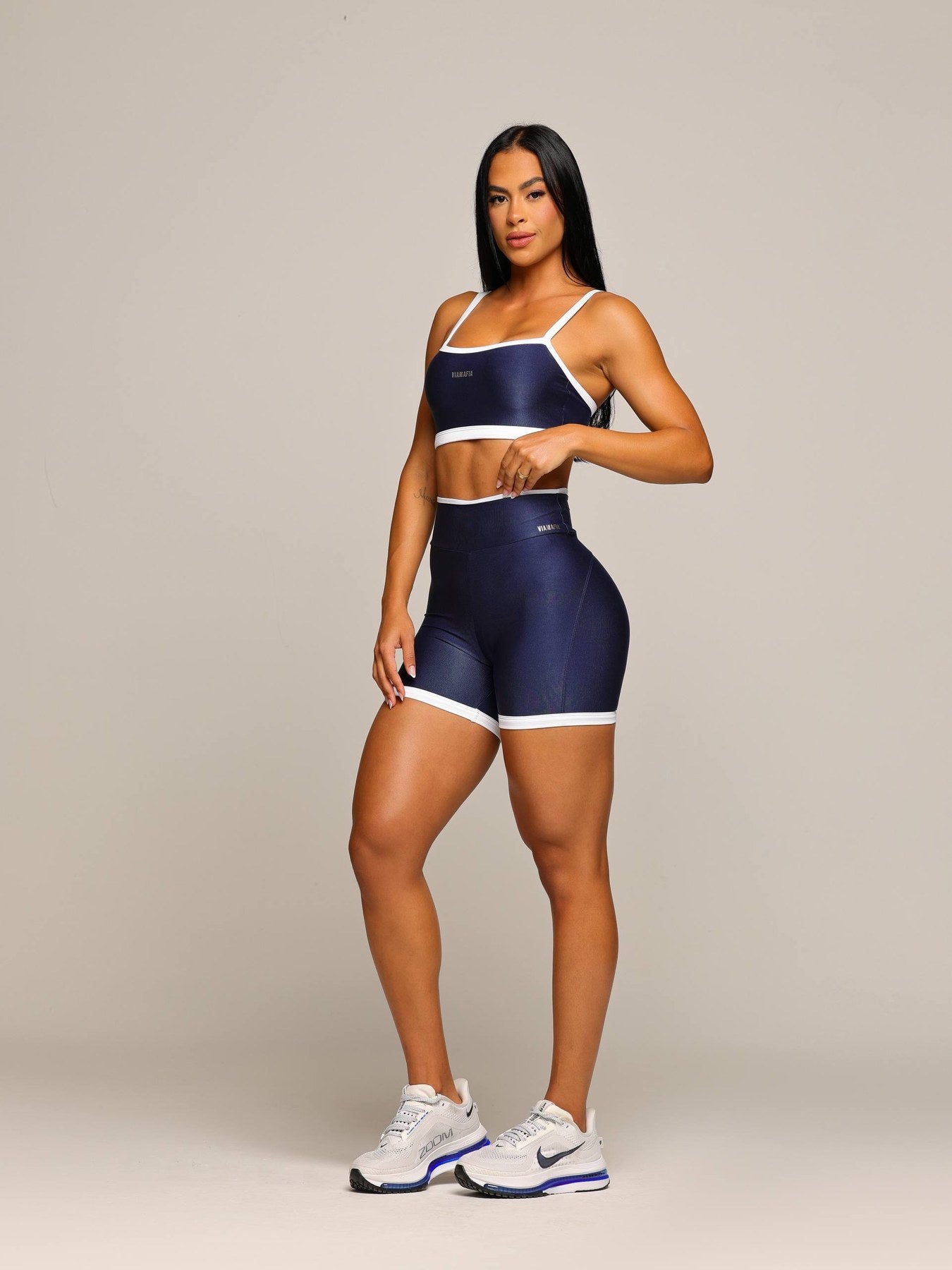 Via Mafia — Moon Set in Navy & White