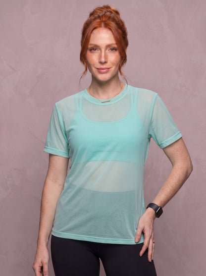Tulle Mesh Top - Feather