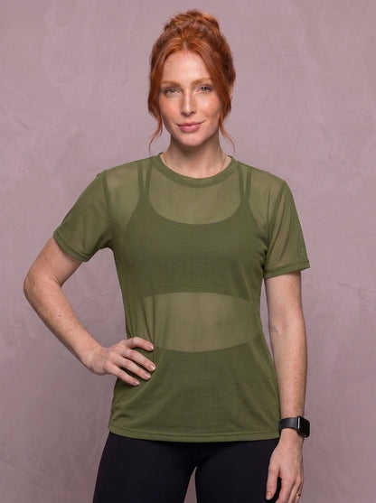 Tulle Mesh Top - Feather