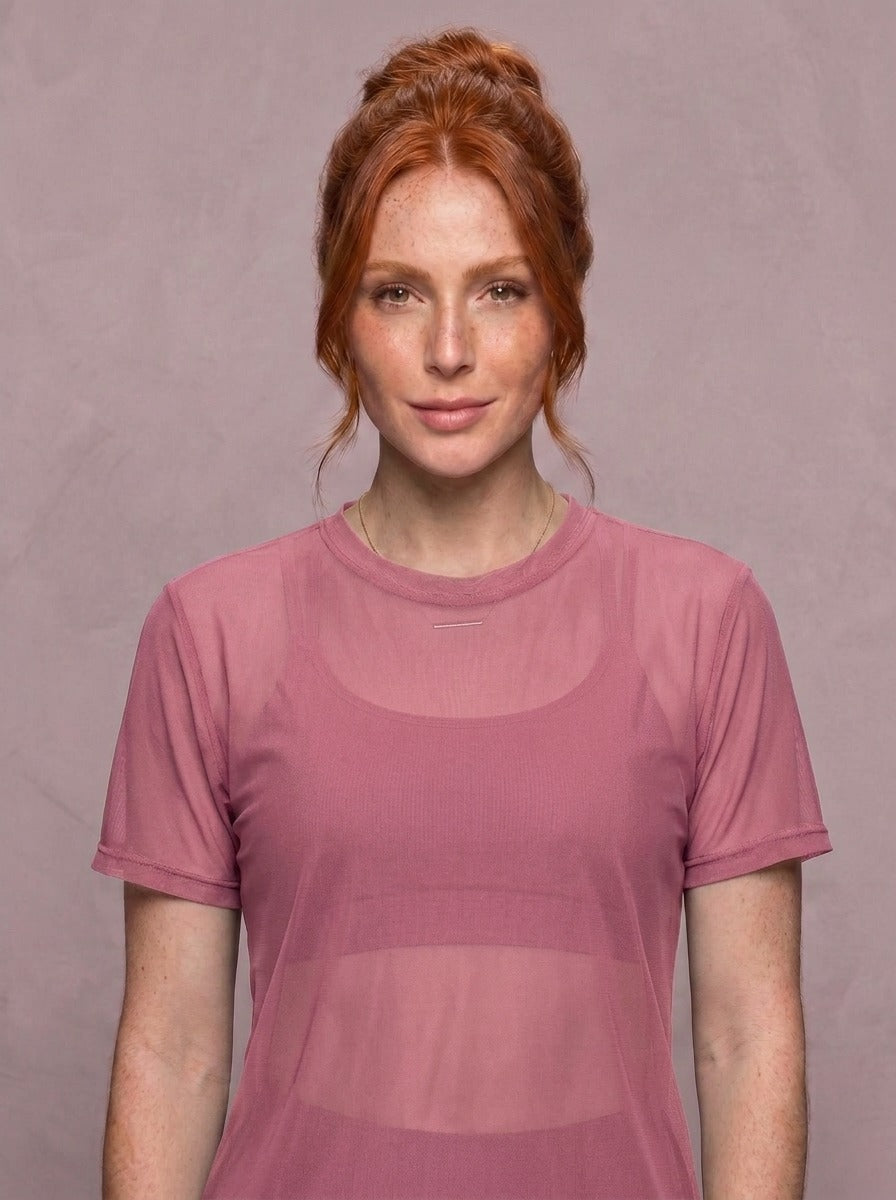 Tulle Mesh Top - Feather