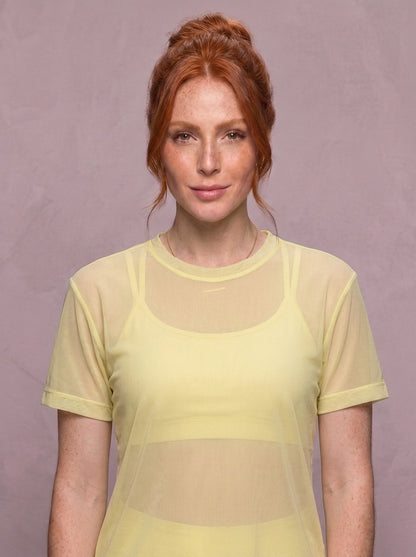 Tulle Mesh Top - Feather