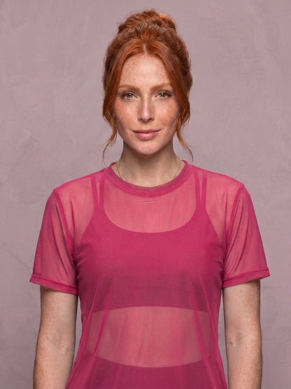 Tulle Mesh Top - Feather