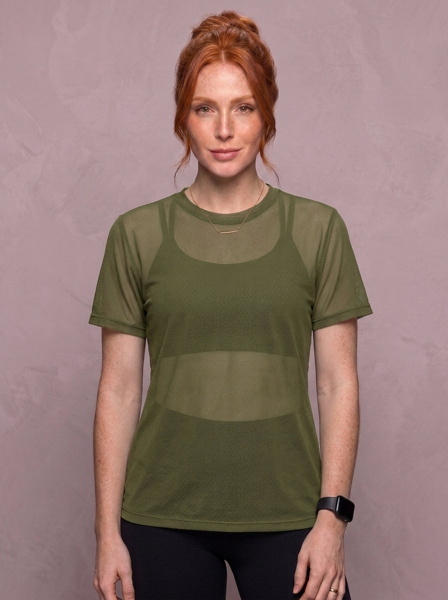 Tulle Mesh Top - Feather