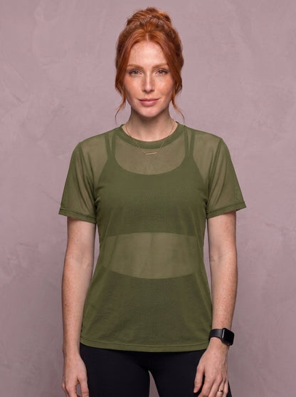 Tulle Mesh Top - Feather