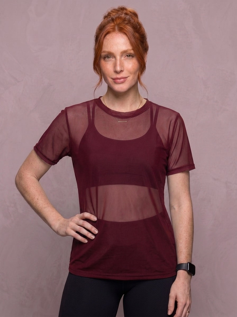 Tulle Mesh Top - Feather
