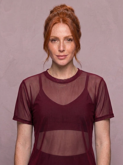 Tulle Mesh Top - Feather