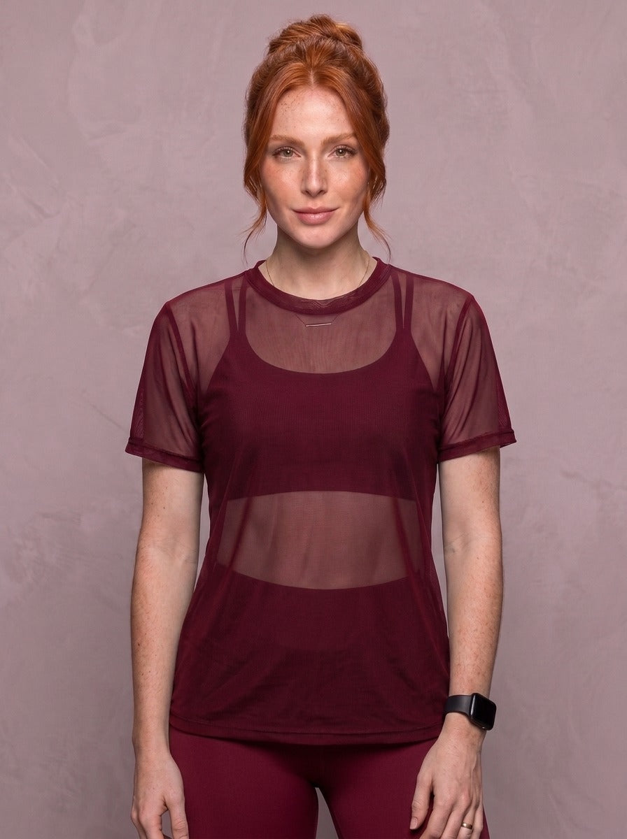 Tulle Mesh Top - Feather