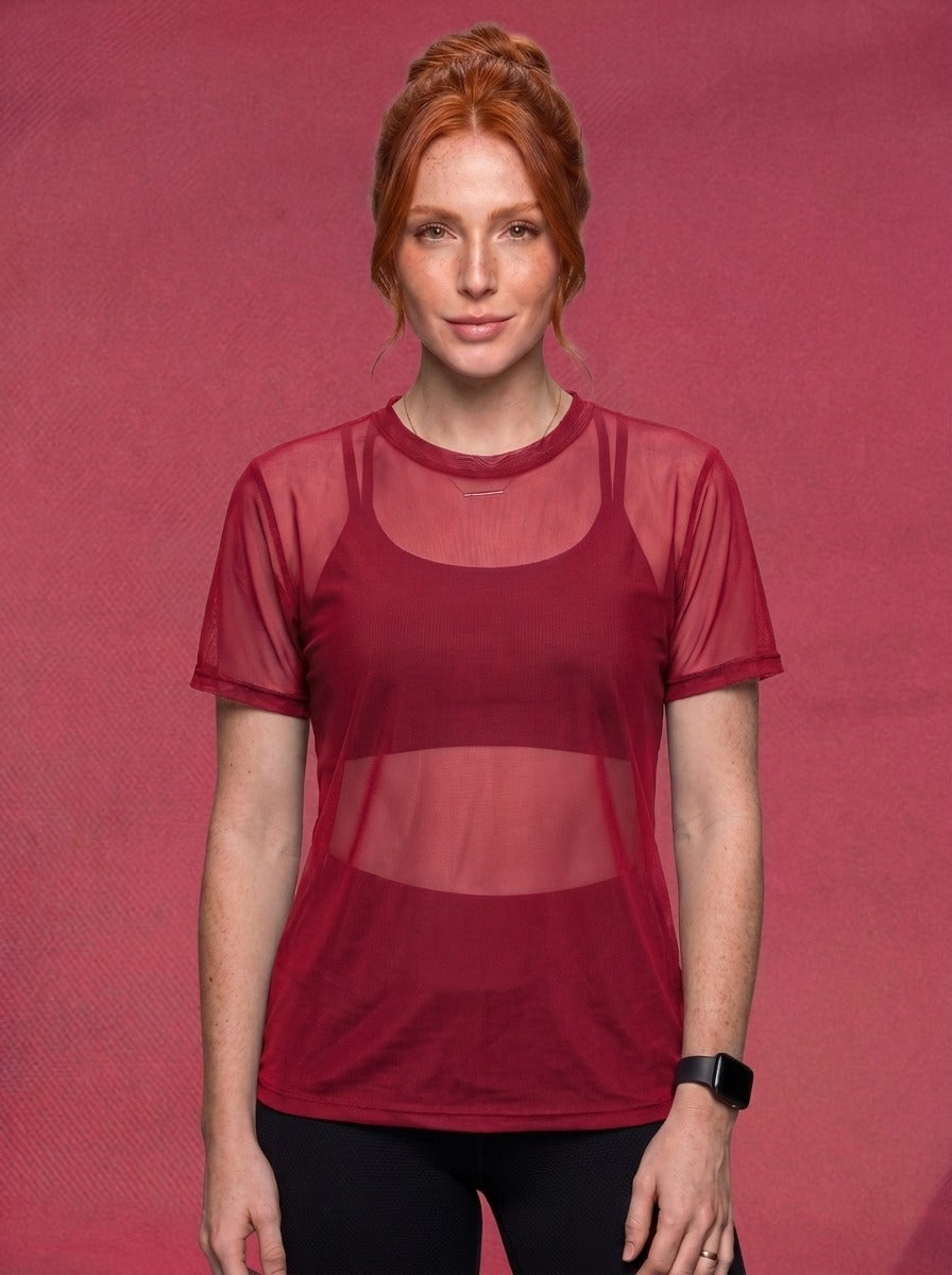 Tulle Mesh Top - Feather