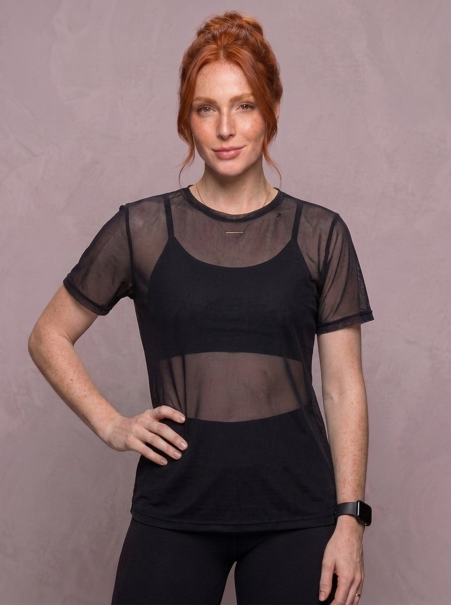 Tulle Mesh Top - Feather