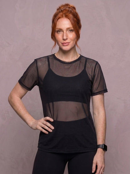 Tulle Mesh Top - Feather