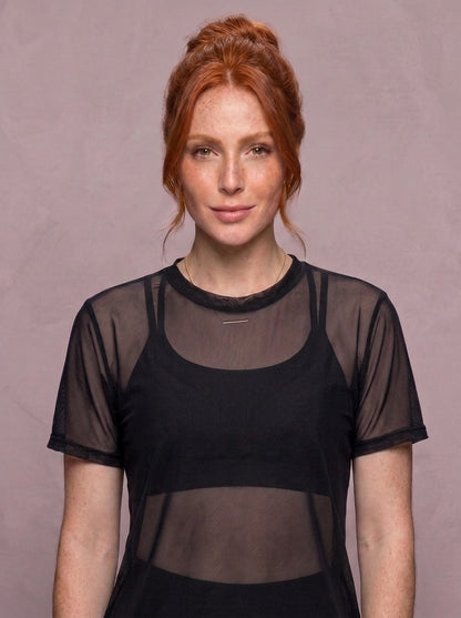 Tulle Mesh Top - Feather