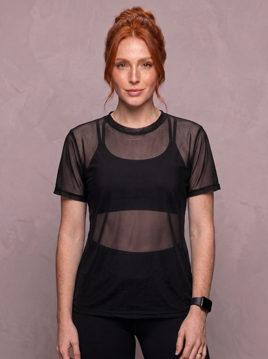 Tulle Mesh Top - Feather