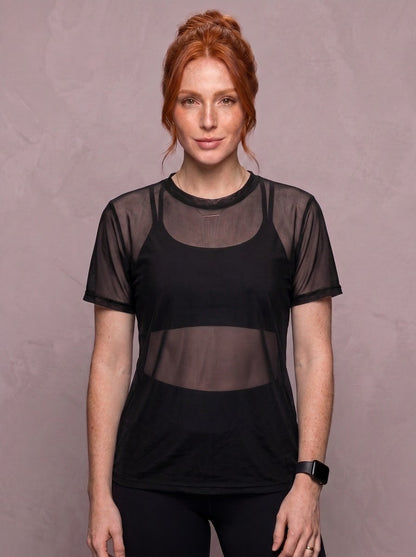 Tulle Mesh Top - Feather
