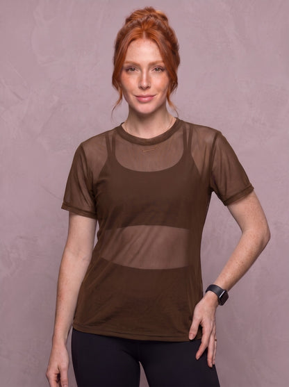 Tulle Mesh Top - Feather