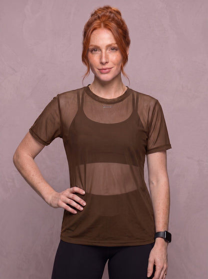 Tulle Mesh Top - Feather