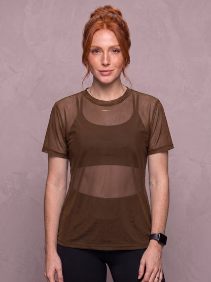 Tulle Mesh Top - Feather