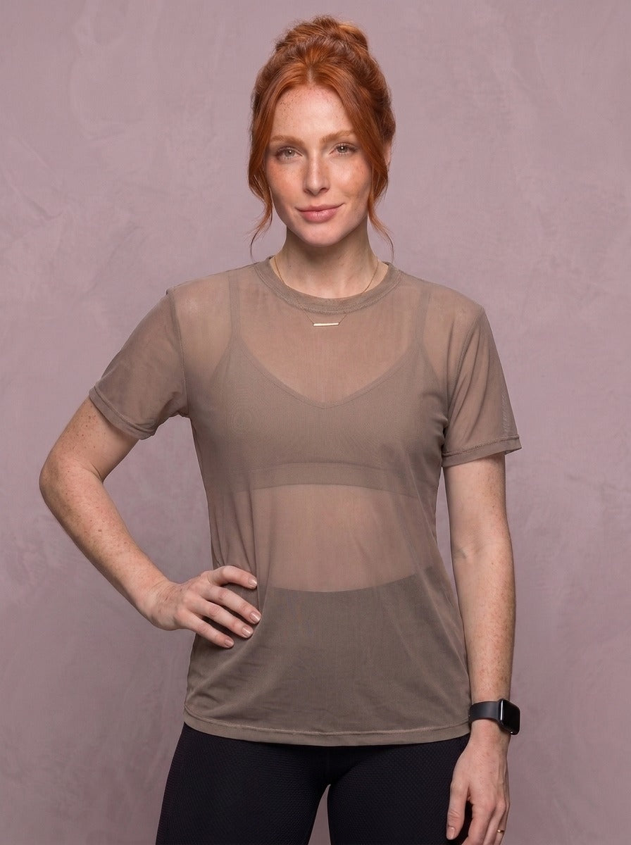 Tulle Mesh Top - Feather