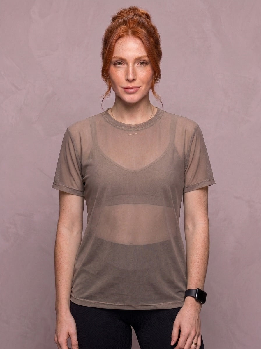 Tulle Mesh Top - Feather