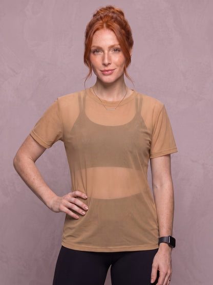 Tulle Mesh Top - Feather