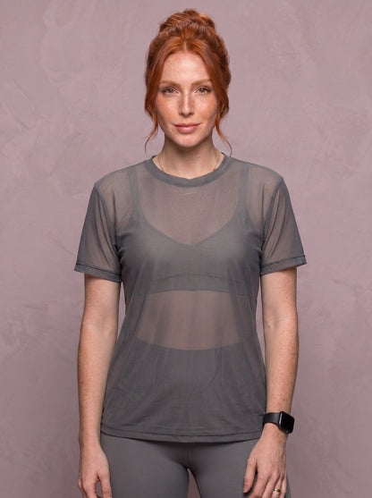 Tulle Mesh Top - Feather