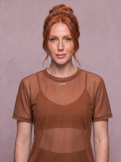 Tulle Mesh Top - Feather