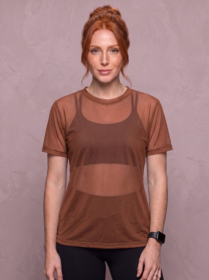 Tulle Mesh Top - Feather