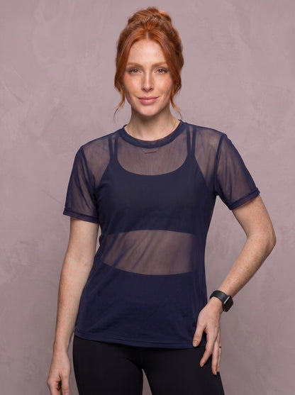 Tulle Mesh Top - Feather
