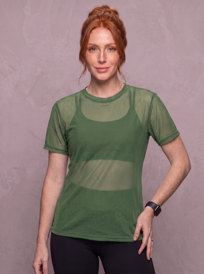 Tulle Mesh Top - Feather