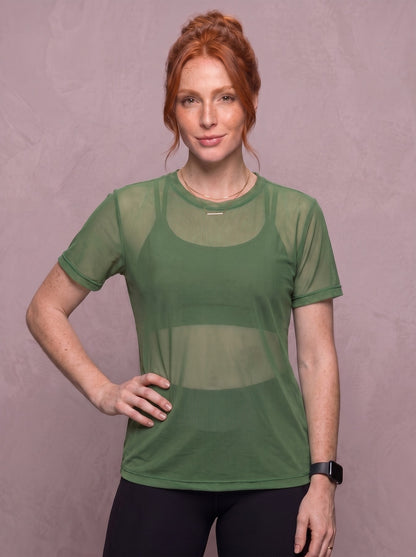Tulle Mesh Top - Feather