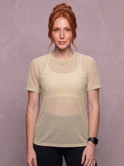 Tulle Mesh Top - Feather