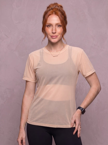 Tulle Mesh Top - Feather