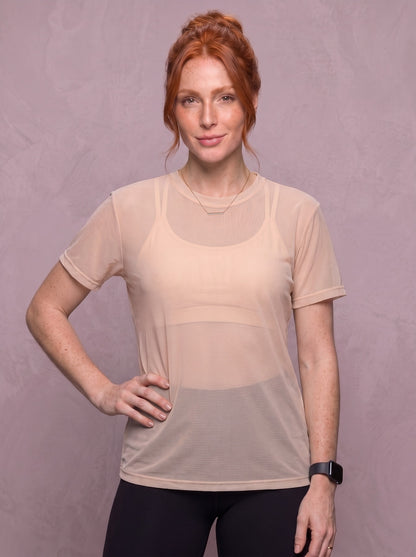 Tulle Mesh Top - Feather
