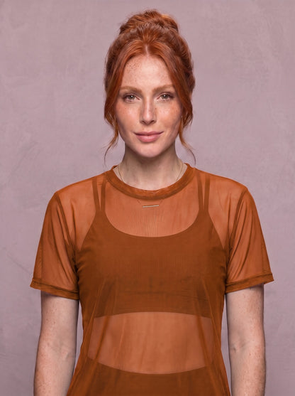 Tulle Mesh Top - Feather