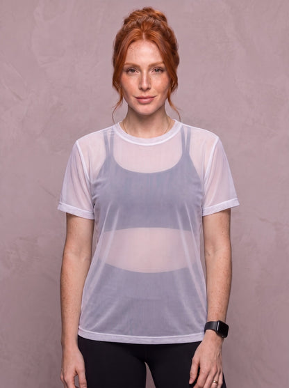 Tulle Mesh Top - Feather